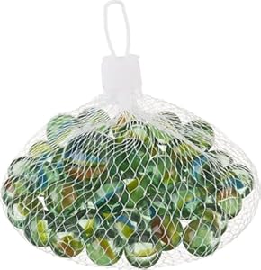 Fündig Glasmurmeln Perlmut Optik Set, 51 Stück