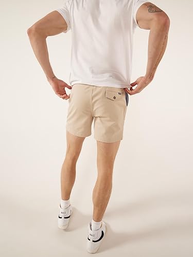 Miniatura 3 de Chubbies Pantalones cortos chinos para hombre de 5.5 pulgadas, pantalones cortos casuales con cintura elástica, bolsillos laterales y traseros,