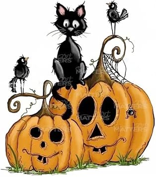 Halloween Pumpkin Cat Metal Die Cuts Cutting Dies, Halloween Pumpkin Cat Paper Cards Cutting Dies Cut Stencils for DIY Embossing Card Making Book Tags Decorative Paper Dies Scrapbooking