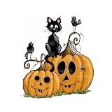 Halloween Pumpkin Cat Metal Die Cuts Cutting Dies, Halloween Pumpkin Cat Paper Cards Cutting Dies Cut Stencils for DIY Embossing Card Making Book Tags Decorative Paper Dies Scrapbooking