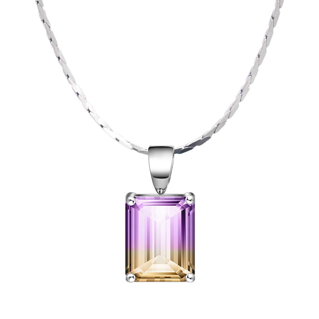 Collier anti-ternissement améthyste violette argent 925 hypoallergénique