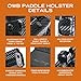 Rounded OWB Paddle Holster Fits: Springfield Echelon FS Holster - RH - Carbon Fiber Black Kydex - Concealment Express - American Made
