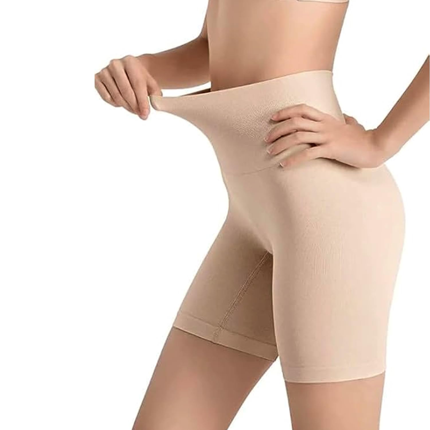 High Waist Body Shaper Tummy Tucker for Women – Seamless Slimming Shapewear Shorts with Firm Tummy Control Size -L Beige-picture-31