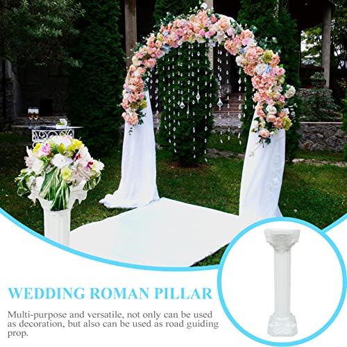 Cabilock Roman Pillar Outdoor Resin Greek Column Wedding Decorative Column Artistic Ornament For Landscape Road Guiding Prop Scene Layout (White) #TOP6