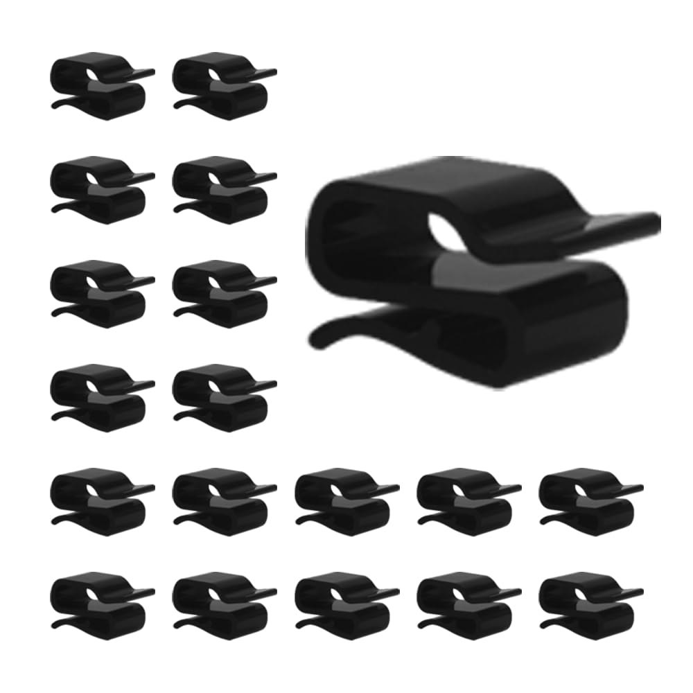 WYAN 60 Pcs Cable Clips, Outdoor Light Hooks, Cable Organiser, for Cable Tidy, Christmas Hanging Decorations Fairy Light