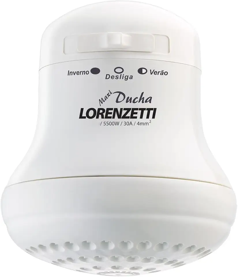 Lorenzetti Chuveiro Elétrico Branco Maxi Ducha, 5500W 110V