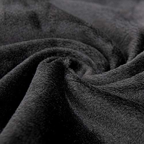 Image of NTBAY 2 Pack Zippered Velvet King Pillowcases, Super Soft and Cozy Luxury Fuzzy Flannel Pillow Cases with Zipper, 20x36 Inches, Black
