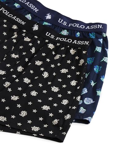 Image of U.S. Polo ASSN. Mens OEX09 Comfort Regular Fit Solid Boxers - Pack of 2