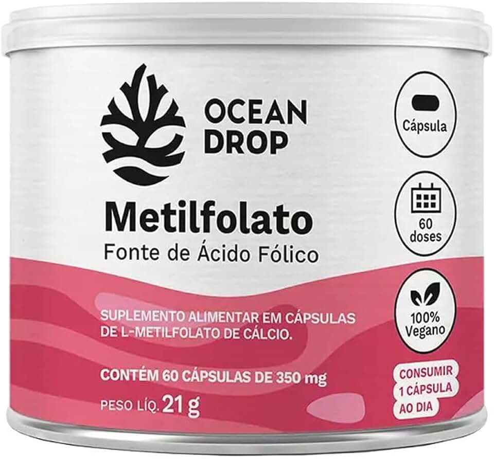 Metilfolato - 60 Cápsulas 350mg - Ocean Drop