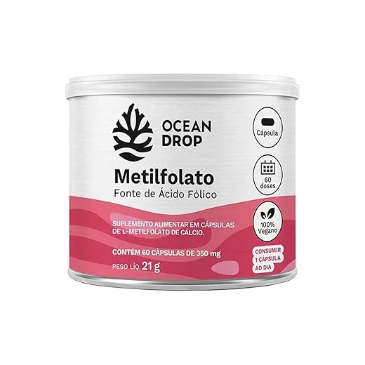 Metilfolato Vitamina B9 350 Mg 60 Caps - Ocean Drop