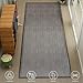 Plastic Carpet Protector 12ft Clear Carpet Runner Protector 27 Inch Wide Non-Slip Plastic Hallway Runner for Low Pile Rug Runners Protection for High Traffic Areas or Entrance