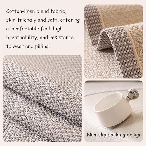 Housse de canapé en coton et lin Stmle7 au style rétro chic
