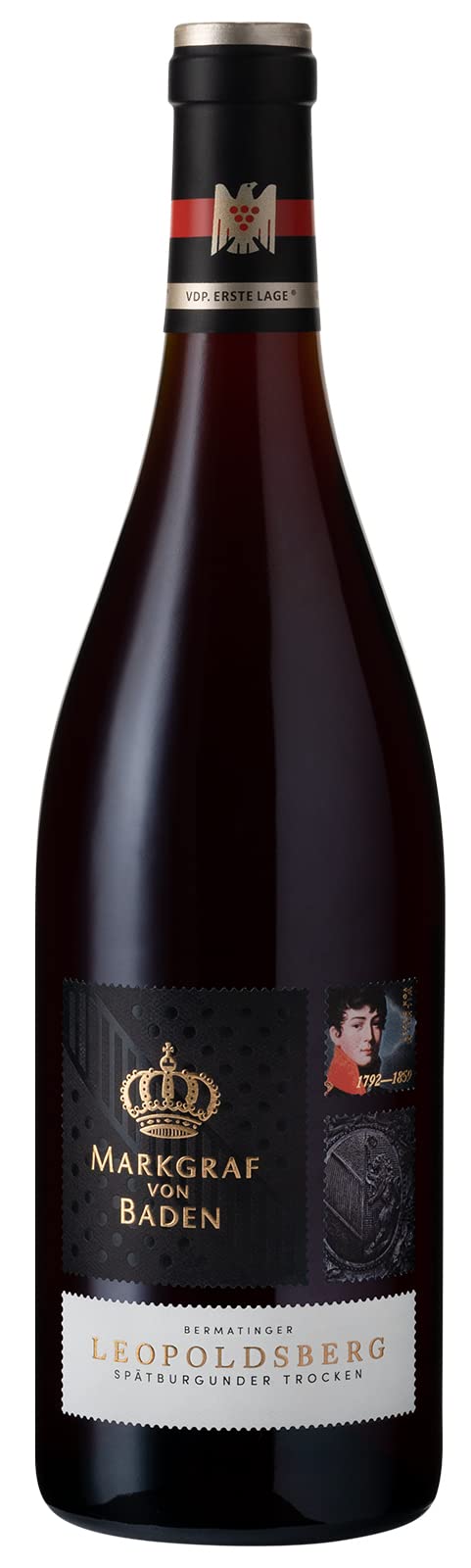Markgraf von Baden | VDP.Erste Lage | Bermatinger Leopoldsberg Spätburgunder| Trockener Rotwein aus Baden (1 x 0,75l)