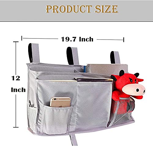 Censsa Betttasche für Kinder Hochbett Bettablage zum Einhängen Bett Organizer Tasche Hängend Zubehör Hängetasche Unter Aufbewahrungstasche Buch Zeitschriften Handy & Kopfhörer, Pink - Image 5