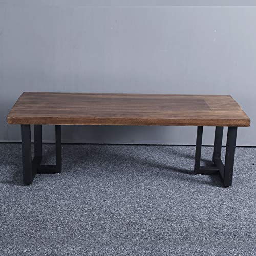 Image of MBQQ Rustic Decor T-Shape Table Legs, Heavy Duty Metal, 15.7'H x 17.7'W, Dining & Desk, Industrial Modern, DIY Iron Bench Legs