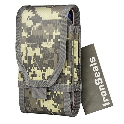 IronSeals Handy-Holstertasche – Molle-fähig, Mit US-Flaggen-Patch, Für Smartphones 11,9–17 Cm