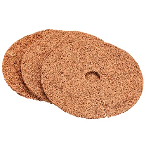 4 Rivestimenti Rotondi In Fibra Di Cocco LATERN 30,5cm | Fodere Per Cesti Appesi 100% Naturali, Biodegradabili Per Piante E Giardino