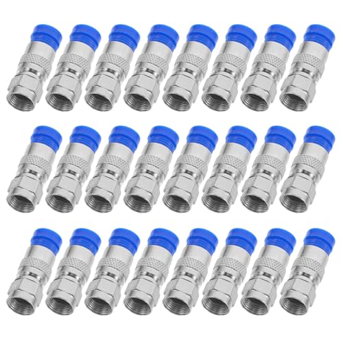 Conectores coaxiales RG6 tipo F pack de 40 adaptadores de compresión para cable de TV