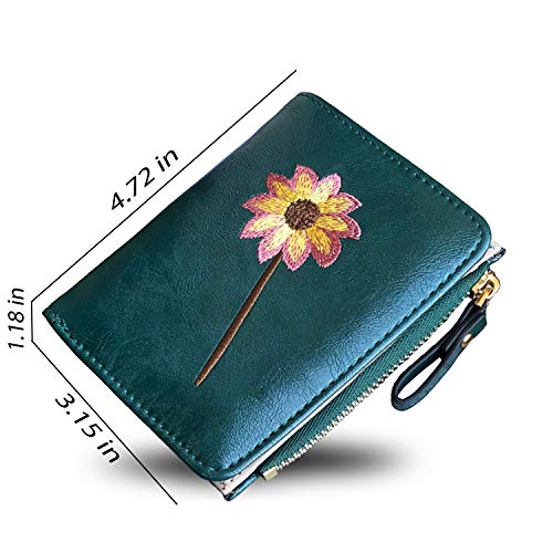 Aoxonel Girls Wallet Small Bifold Womens Wallets Rfid,Compact Female Cute Mini Zipper Coin Card Purse For Teen Girl Kids (Green) #TOP5
