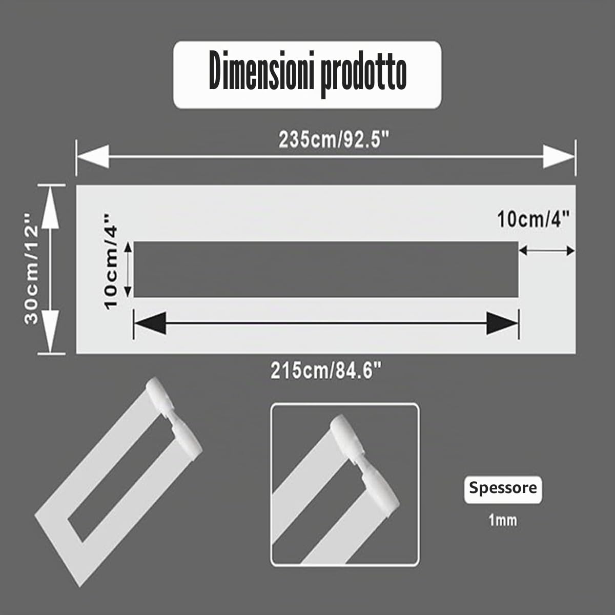 Modello di linea di parcheggio pieghevole Modello di marcatura della linea di asfalto e cemento Stencil spray in silicone per linee di traffico e parcheggio chiare