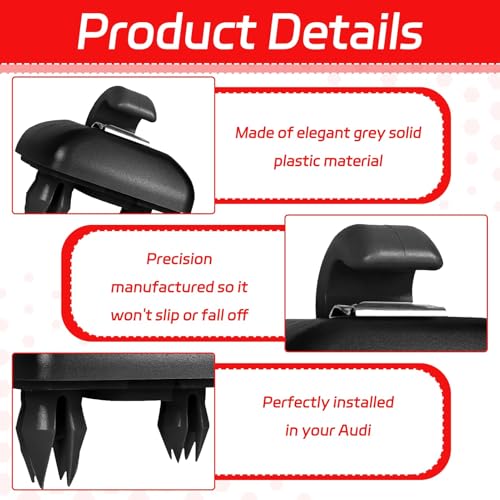 Audi A5,Audi Q5,Sonnenblende Clip,2er-Pack Sonnenblenden-Clips (Schwarz), Sonnenblendenhalter Für Audi A1 A3 A4 A5 Q3 Q5 A7 B6 B7 B8 S4 S5, Sonnenblenden-Clip, Auto-Sonnenblendenhalter, Hakenzubehör