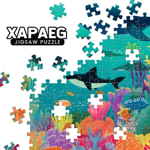 Puzzle de 300 piezas para adultos con tema de ballenas bajo el agua, 20.5 x 15 pulgadas miniatura 2