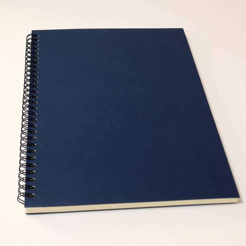 YUREE Quaderno a spirale a righe, copertina morbida B5, 5 quaderni per confezione, 60 fogli (120 pagine), 25,9 x 18,3 cm, blu