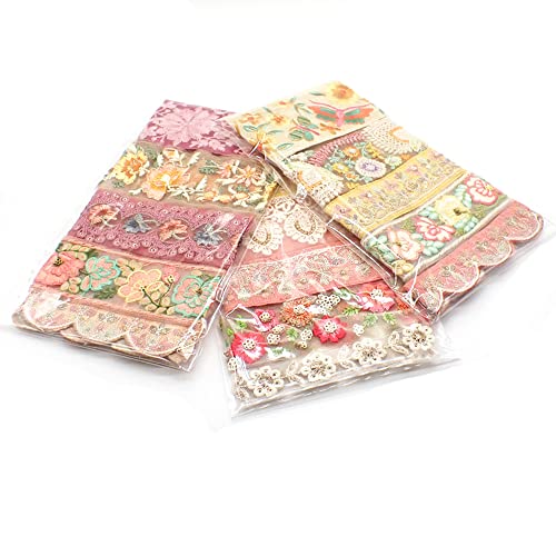 インド刺繍リボン 1m【リボンNO.921】 刺繍リボン ハギレ カット