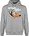 Shirtracer Tiere Meerschweinchen Hase & Co. - Auftragschiller mit Faultier weiß - 5XL - Grau meliert - JH001_Hoodie_Herren - JH001 - Herren Hoodie und Kapuzenpullover für Männer