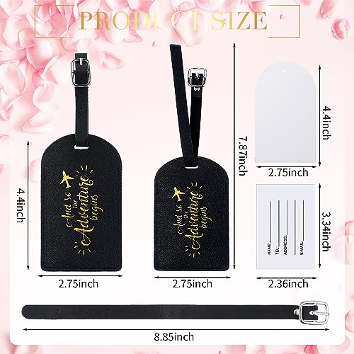 Image of Amylove Bulk Luggage Tags Wedding Favors Adventure Begins Luggage Tags for Guests Travel Tag for Suitcase Bridal Gift 24 Pack