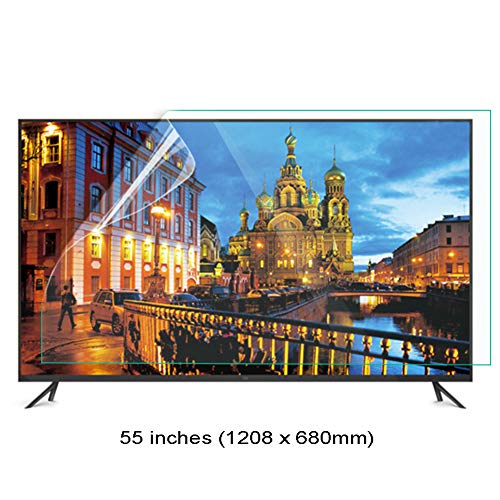 WTTO 55 Pollici Proteggi Schermo TV, Antiriflesso AntiGraffio Protezioni Schermo Anti-Blu-Ray Filtri per HDTV LCD/LED/OLED e QLED 4K,A