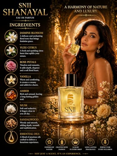 Image of SNII Shanayal Perfume 50ml | Refreshing Clean Citrus Scent | Long Lasting Fragrance | Trending Luxury Perfume