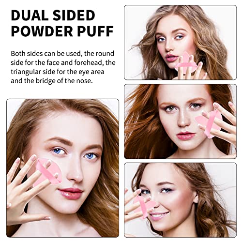 Sibba 12 Pieces Triangle Powder Puffs Face Cosmetic Powder Puff Washable Reusable Soft Plush Powder Sponge Makeup Foundation Sponge For Face Body Loose Powder Wet Dry Makeup Tool #TOP6