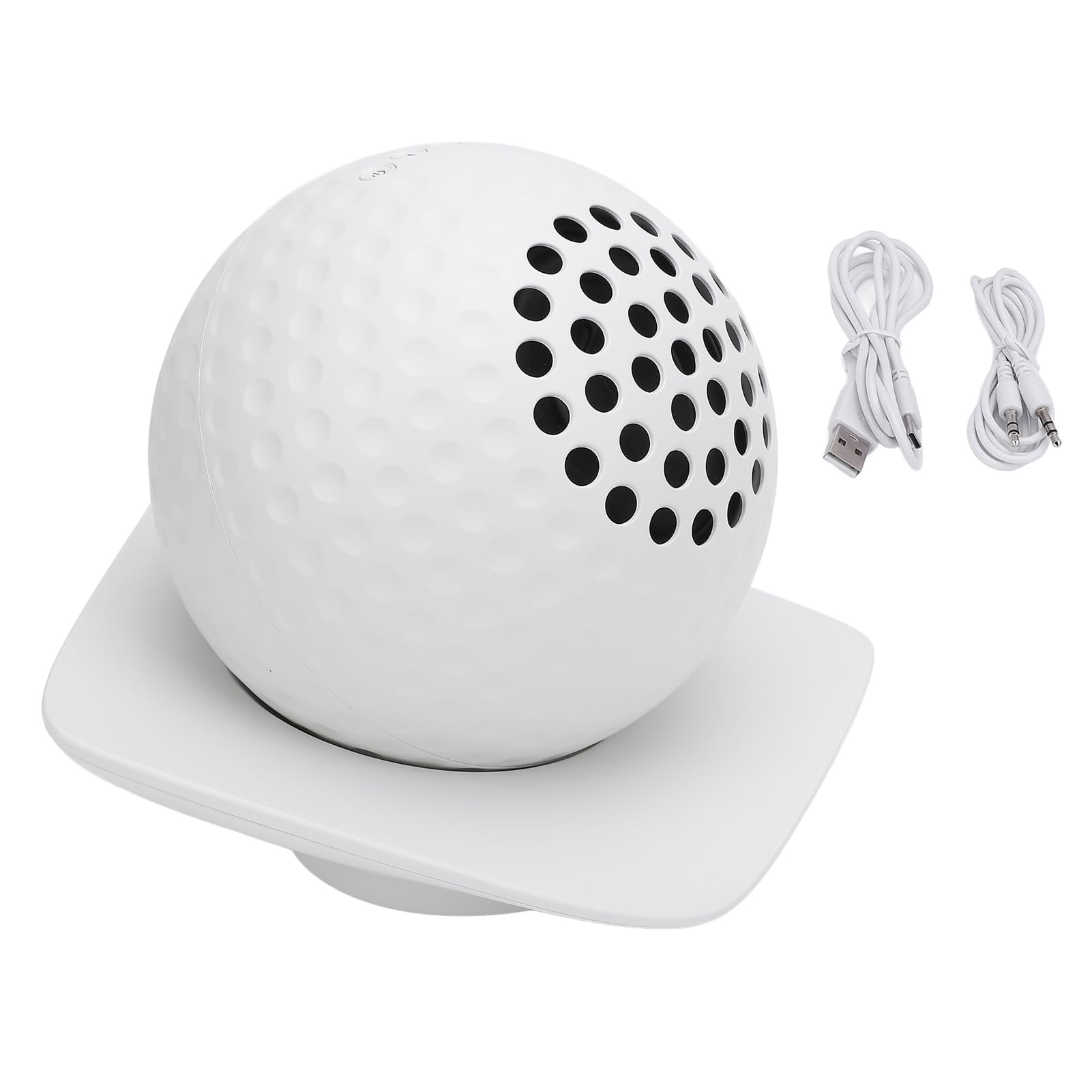 Yoidesu Speaker, Superior Sound Water Golf Ball Look Portable Speaker for Home Outdoor Party, Featuring Powerful Bass (White)-image-16