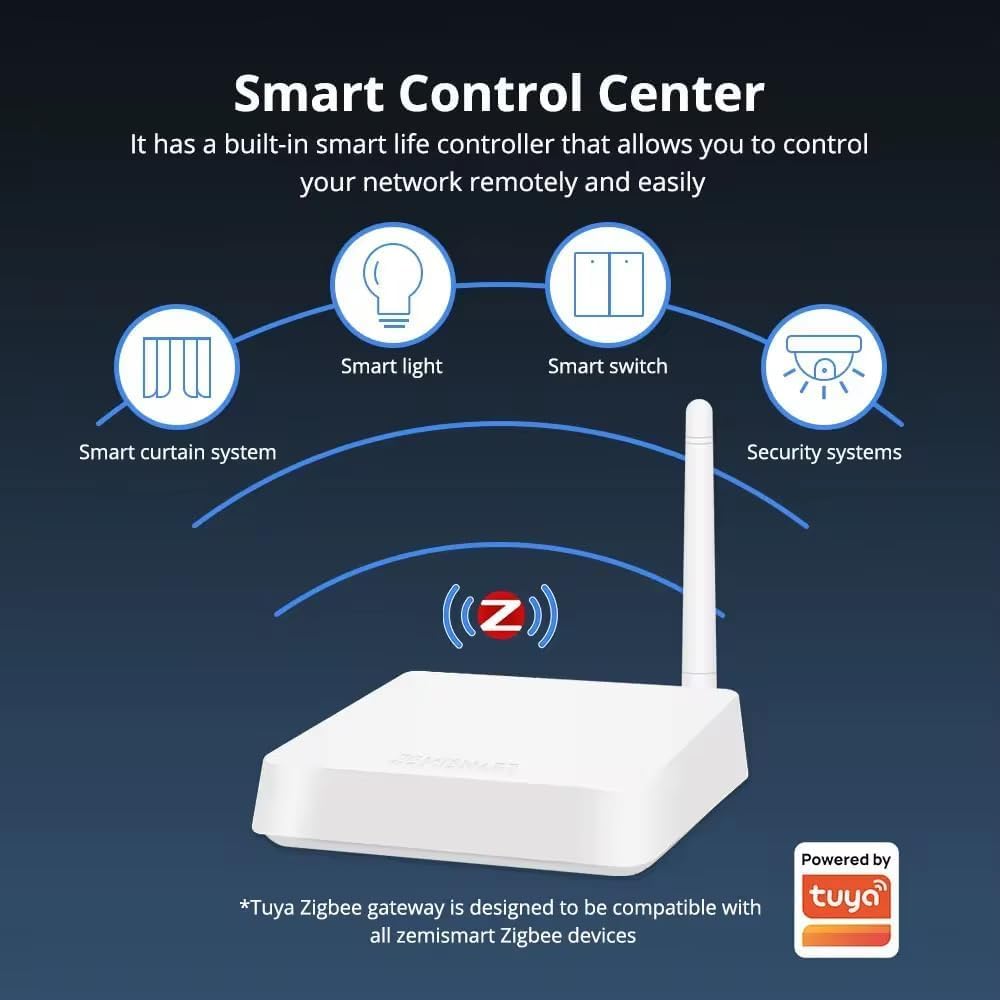 BENEXMART ZigBee Hub / bramka przewodowa, pilot zdalnego sterowania WiFi Smart Home Bridge, Zigbee Hub inteligentne łączenie, inteligentne urządzenia, asystent Google, sterowanie głosowe, praca z