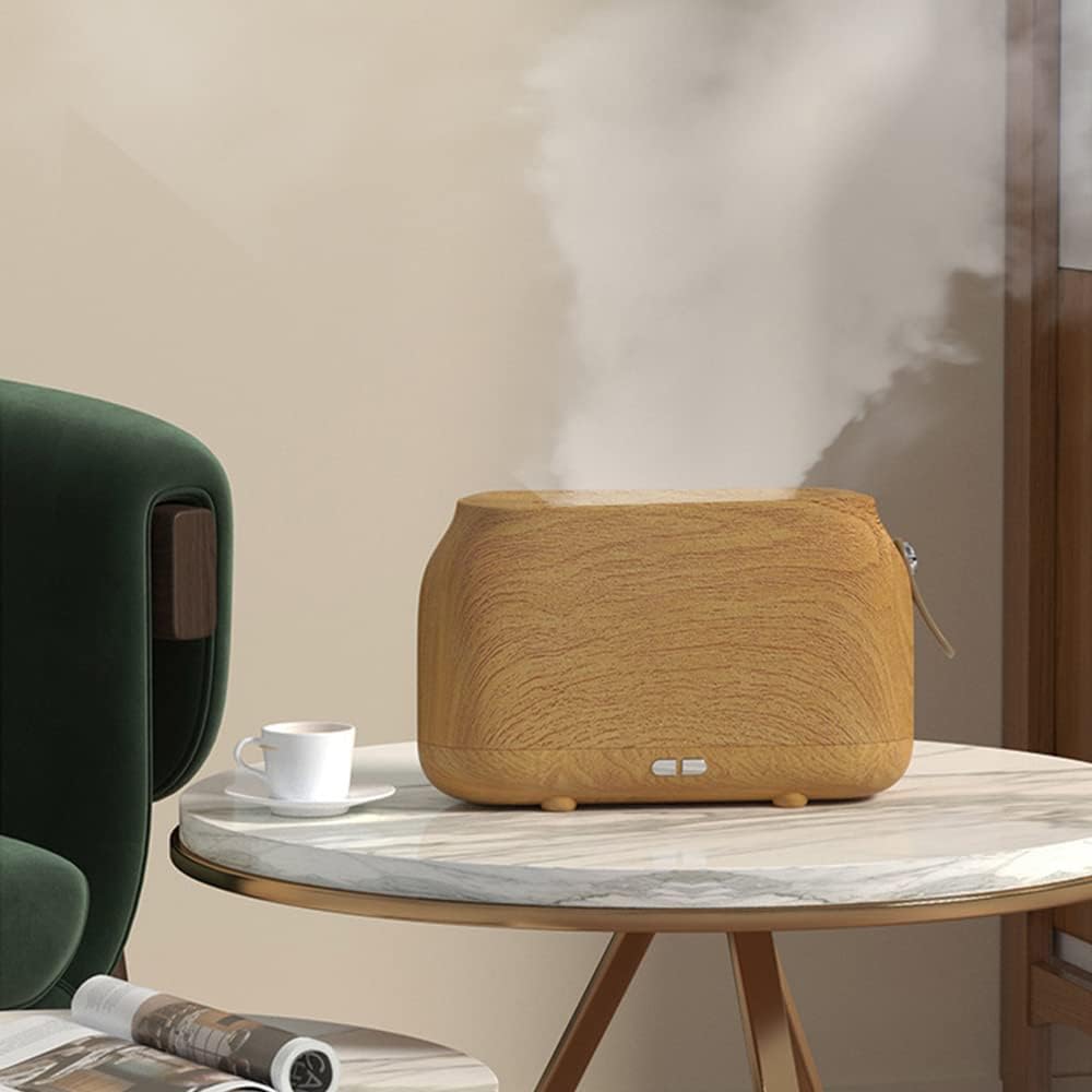 Oil Diffuser Humidifier Simulation Flame Aromatherapy Scented Oil Diffusers with 2 Mode 180ml Waterless Auto-Off for Home Office Room Grey 2Pc