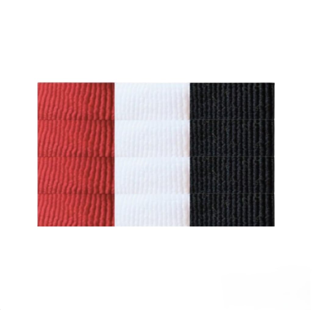 Jheel Fashion Stylish Jumbo Hair Ties Ponytail Holders Smooth Elastic Good Stretchable Jumbo Hair Rubber Bands For Womens & Girls Set of 12(Red white black)