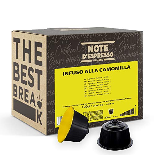 Note d'Espresso - Cápsulas de Manzanilla - Compatibles con Cafeteras NESCAFE'* DOLCE GUSTO* - 48 caps
