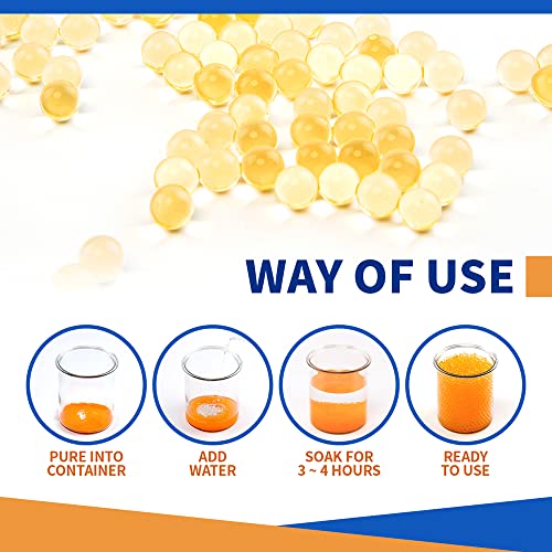 Water Beads Refill Ammo Gel Ball Blaster - 50,000 Crystal Water-Based Splatter Electric Gun Bullets, 8Mm Natural Dehydrated Soft Ball Shooter Bullet Bulk For Toy Rifle Blasters, 5 Packs Orange #TOP1