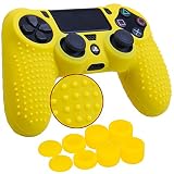 YoRHa Studded Silicone Cover Skin Case for Sony PS4/slim/Pro Dualshock 4 Controller x 1(Yellow) with