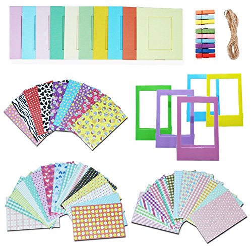 FollowSun 5 in 1 Sofortbildkameras Zubehör für Fujifilm Instax Mini 9 8/8+ Mini 7/7s Mini 25 70 90 50s: Tischbilderrahmen, Wandbehang Rahmen, Aufkleberrahmen