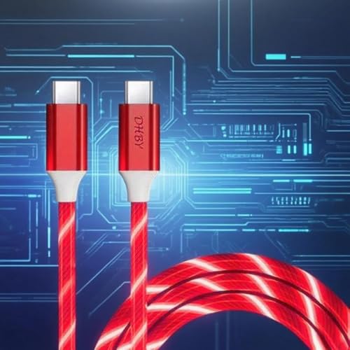 Image of USB C Cable 39 Inch Type C to C, PD Fast Charging Data Sync Cord for iPhone Samsung iPad MacBook Laptop Tablet (Red)