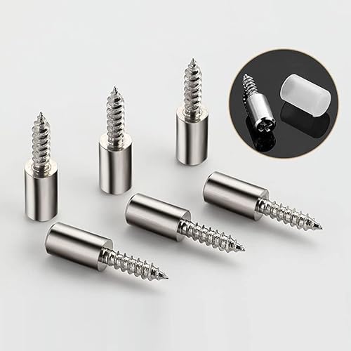 Miniatura 9 de 50 tornillos autorroscantes, soporte laminado para gabinete, pasadores de estante con funda antideslizante, soporte de estante de acero clavija de