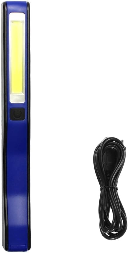 GLCHQ 3W COB LED Work Light Slim Portable emergency domestic Flashlight Super Bright 180Lm and built-in 3.7v 700mAh 14500 Li-ion batteries Suitable for Work Light,Household Flashlight,Camping Blue