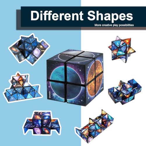 Sternenwürfel Zauberwürfel-Set, 3D Galaxie Puzzle Spielzeug für Kinder, Bildungsfördernde Gehirnspiele für Jungen im Alter von 6-12 Jahren, Spaß Geschenk für Kinder