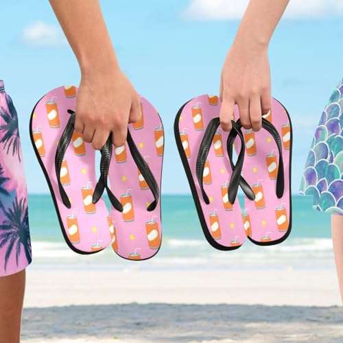 Nander Cartoon Beverage Bottle Sandal Flip Flops of Men's & Women's,Beach Slippers Flip Flops Shower Shoes4