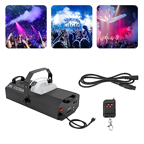 Máquina de humo para escenario de alta potencia 3000 W, salida de 30000 CFM, alcance de pulverización de 26 pies, con control remoto inalámbrico de 164 pies y boquilla ajustable, para DJ, bodas y fiestas miniatura 5