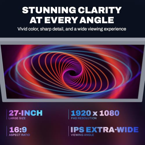 Image of 27 inch Large Digital Picture Frame, 64GB, Anti-Glare Non-Touch, WiFi Wall-Mount Frame for Home /Business, 1920x1080 FHD, Share via App, Email, USB & Micro SD, Remote Included, White