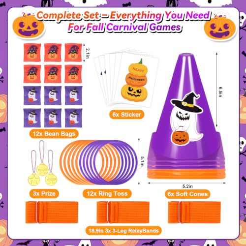 Image of Fennoral 4 in 1 Hallowen Carnival Outdoor Games Set for Kids Adults