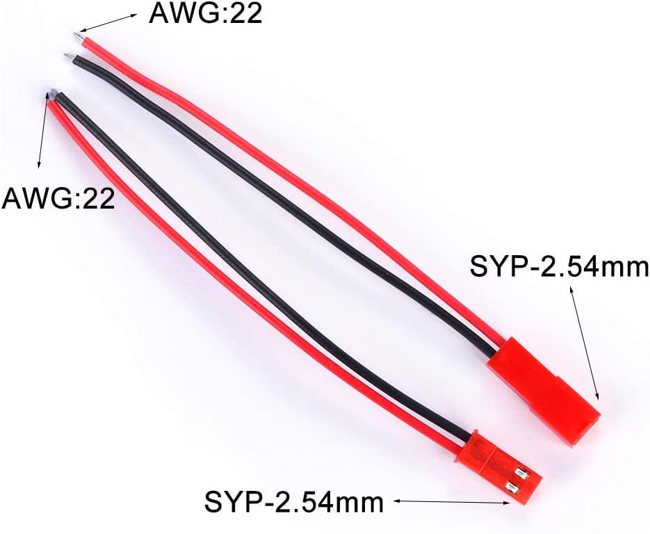 YUNIQUE 10 Stück JST-Kabel Weiblich, 10 Cm - Für RC Lipo-Batterien, Modellbau